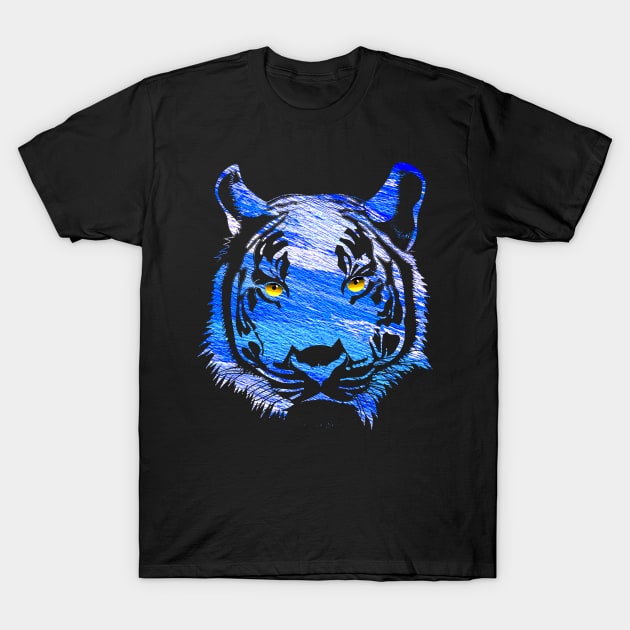 Tiger Face T-Shirt by hudayadi